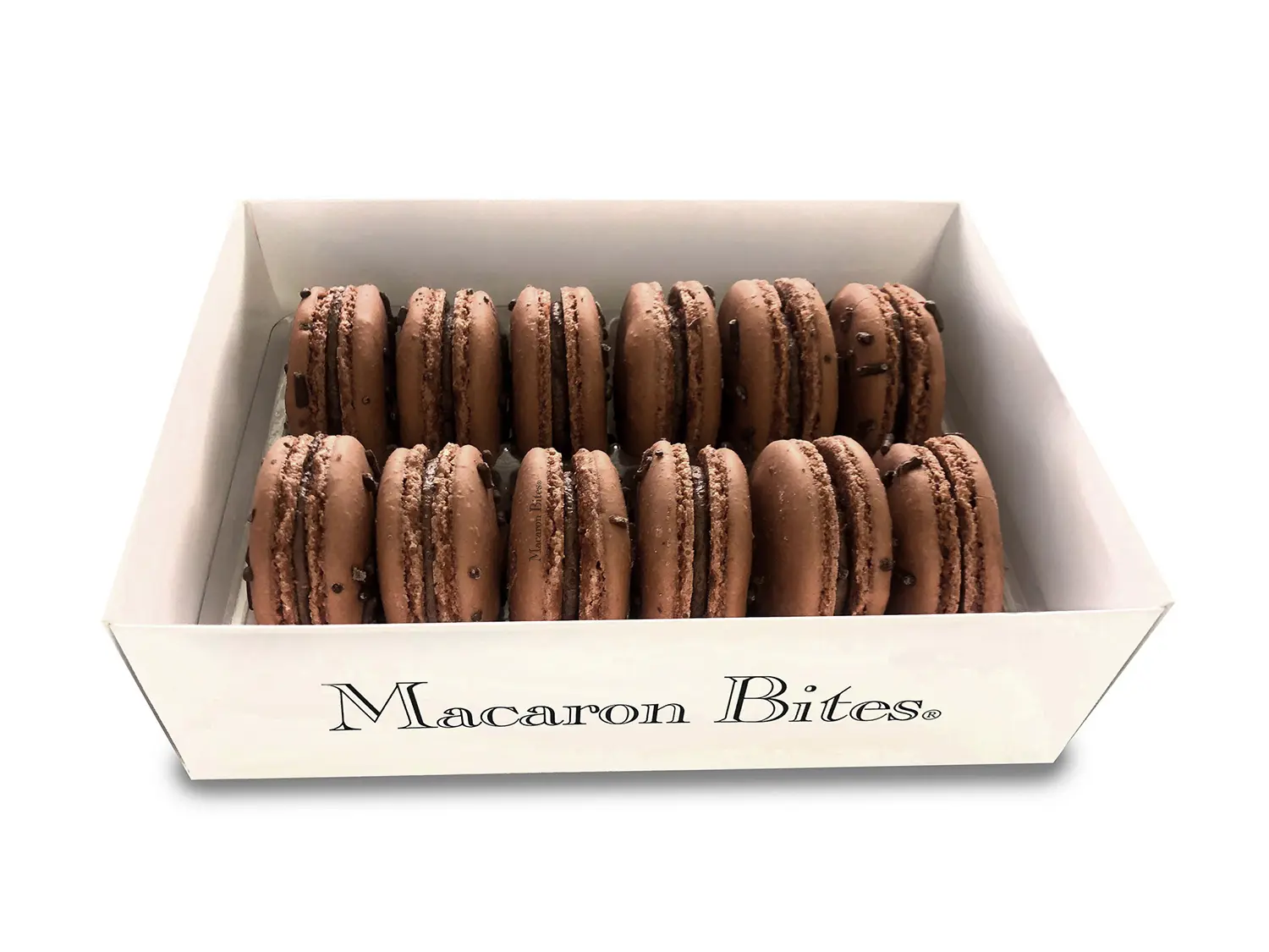 Macaron Bites French Macarons Chocolate Cookies 12 Count Exquisite Creamy Filling Meringue-like Cookies for Special Events