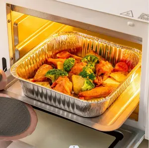 Value Pack 20 PCS 8×6.5×1.5 Inch Square Food Grade Aluminum Foil Containers | High Temp Resistant for Grilling/Baking/Storage