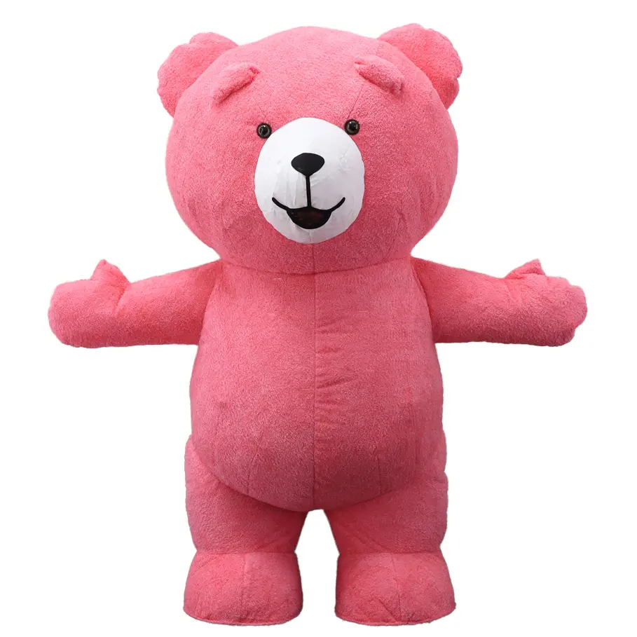 Women's Inflatable Plush Bear Costume Set - Halloween Blow-Up Jumpsuit, Cosplay Party Mascot Outfit for Wedding Marketing Activities, Inflatable Costume Sets Womenswear Clothes