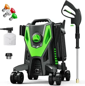 LAANPOLE Electric Pressure Washer 2000 PSI 2.0 GPM High Power Washer with Anti-Tipping, 35FT Power Cord, Cleaning Machine with Foam Cannon for Cars Fences Driveways Patios Home Cleaning