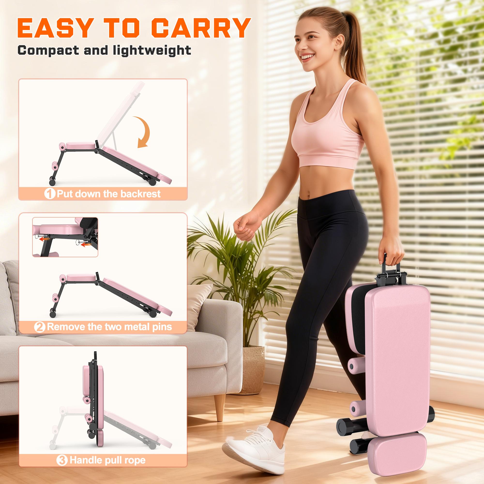 Bearbro 9 Positions Adjustable Weight Bench Foldable Workout Bench Olympic Weight Bench for Home Gym Full Body Strength Training Support up to 800lbs Sturdy Steel Construction with 1.8 Inch Cushions,BlackFriday Bearbro 9 Positions Adjustable Weight Bench Foldable Workout Bench Olympic Weight Bench for Home Gym Full Body Strength Training Support up to 800lbs Sturdy Steel Construction with 1.8 Inch Cushions,BlackFriday