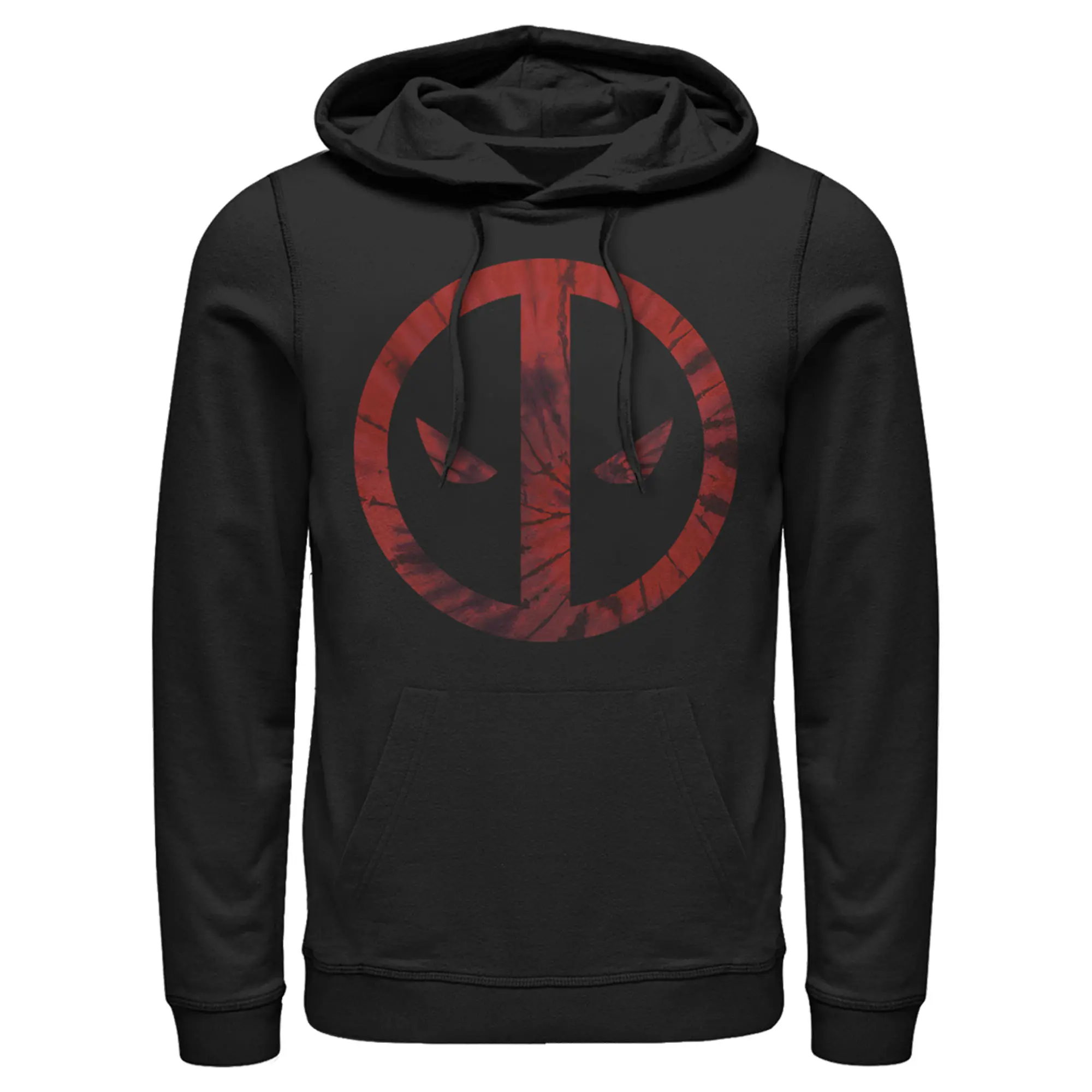 Men's Stylish Marvel Deadpool Graphic Tie-Dye Logo Pullover Hoodie, Menswear Top Sweatshirt