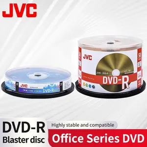 DVD-R Blank Discs 4.7gb 16x for High-Speed Recording, Highly Stable and Compatible, 10 Pack and 50 Pack Options Available, Ideal for Data Storage, External Storage and Media Backup, Office Series DVD JVC