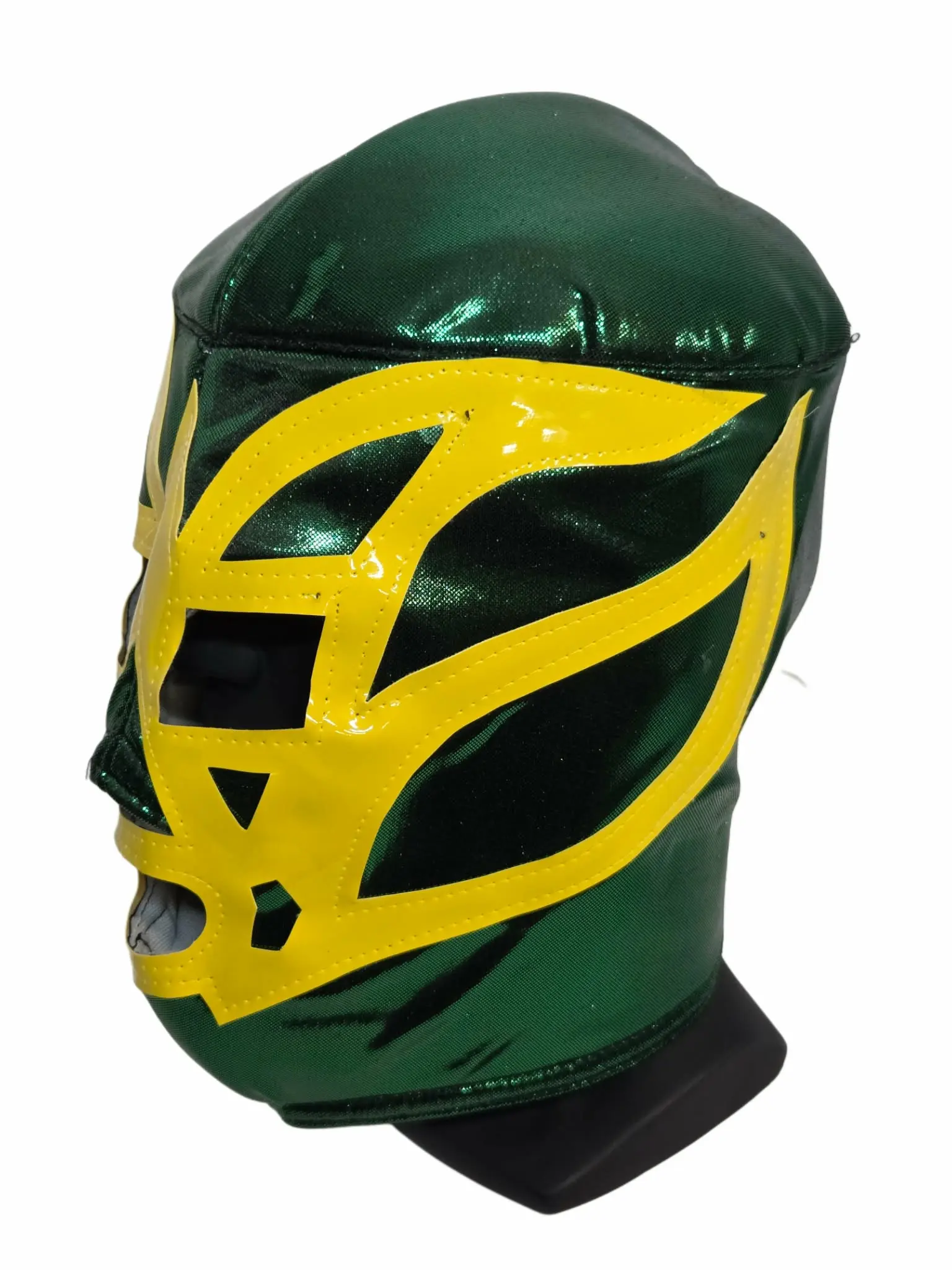 Lucha Libre Mask Adult Fishman Wrestling Cosplay Accessory - Green & Yellow Cotton Comfortable Mask, for Sport Play & 1-2 Event Scenarios, Enhances Character Authenticity, Accessories, Festival Adult Masks