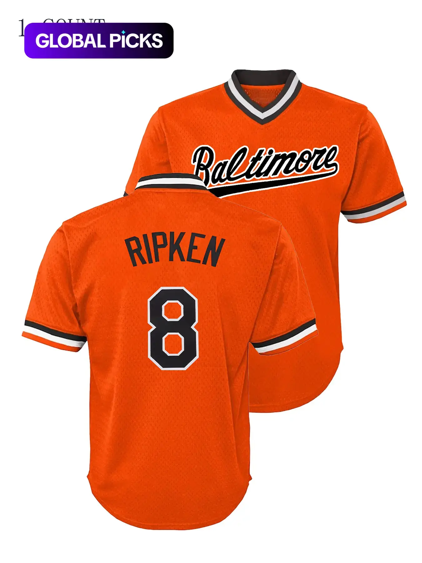 Men's Letter & Number Patched Graphic Embroidered Baseball Jersey, Casual Loose Short-Sleeve V-Neck Top for Fall & Winter, Sportswear for Training & Competition