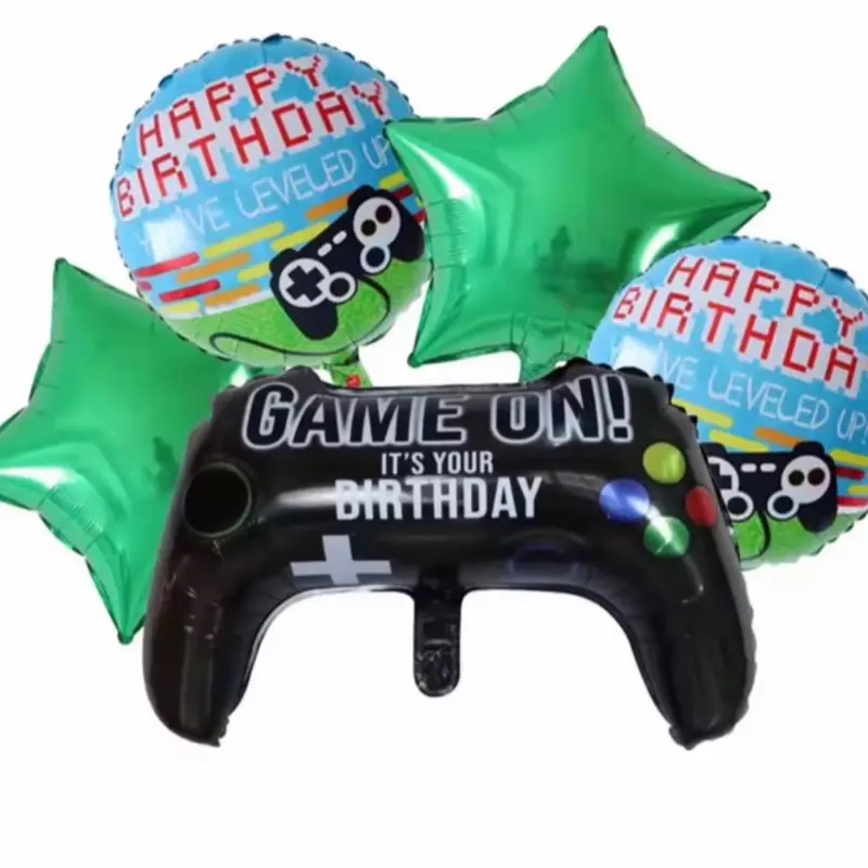 Video Game Balloons - Perfect for Birthday Parties with "Game On" and "Happy Birthday" Designs
