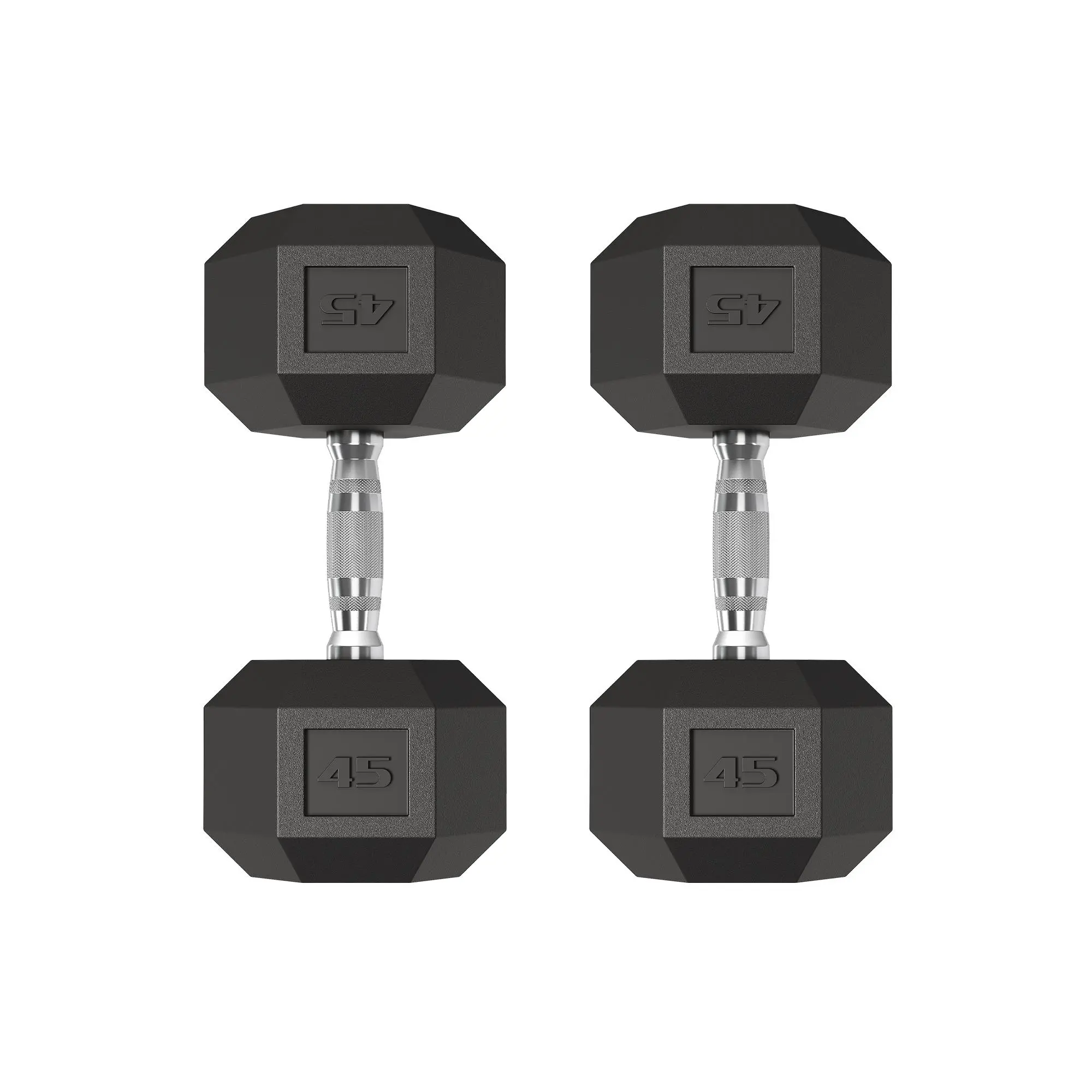 GAOMON Durable Hex Dumbbells Pair – 45 LB Set, Rubber & PVC Coated Cast Iron Weights, Non-Slip Textured Steel Handles, Anti-Roll Free Weights Ideal for Home Gym Daily Fitness & Strength Training - SummerVibes, Comfortable Grip Dumbbells, Hex Dumbbell Dumb