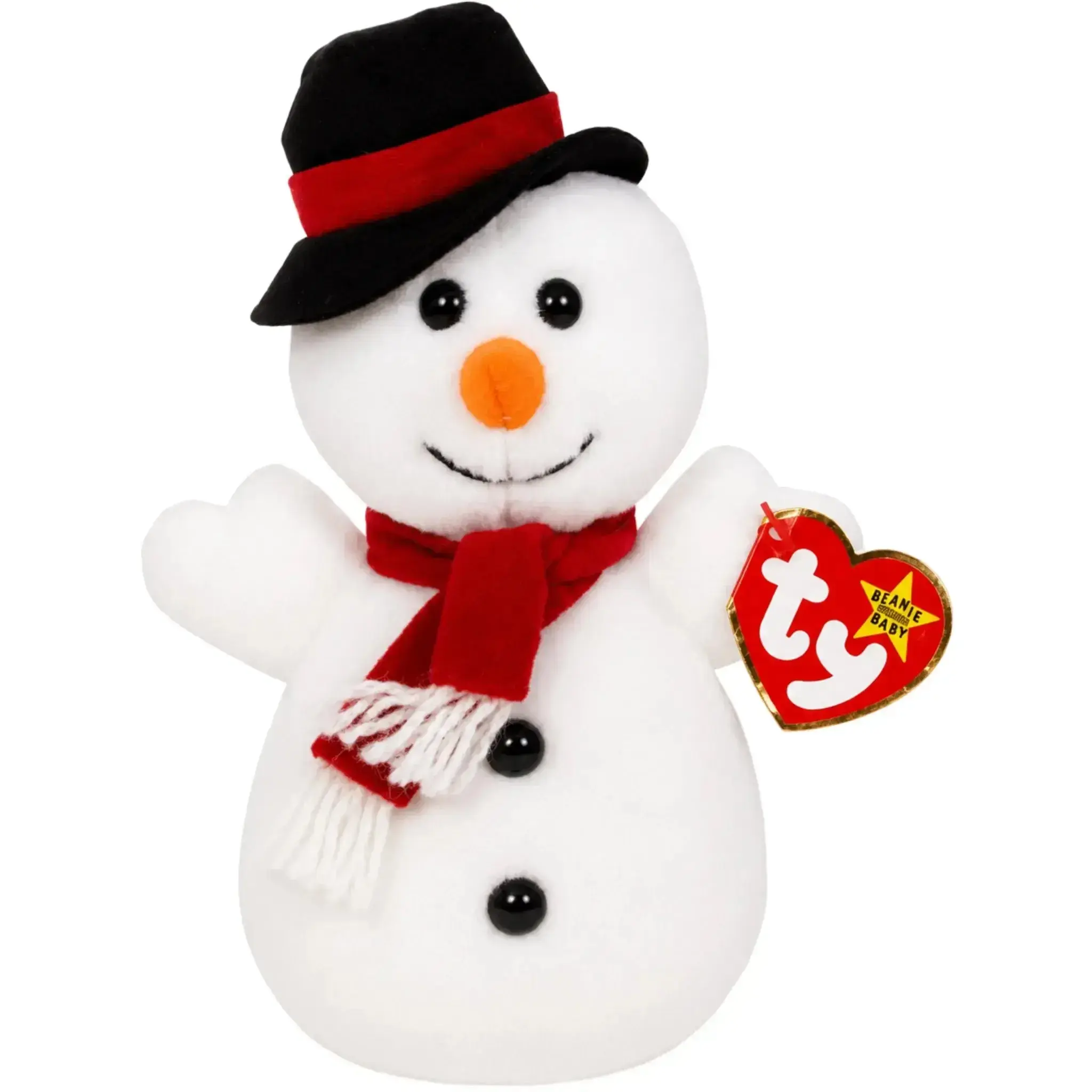 Snowball the Snowman Plush (8") - Ty - Original Beanie Babies Series - (1996)