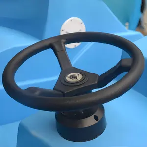 Universal Replacement ABS 320mm 3 Spoke 3/4" Boat Steering Plastic Wheel for Marine Rib Speedboat Pontoon Power Sail Boat Yacht Boat Plastic Steering Wheel, Durable Boat Accessories, Easy Installation, High-Quality Material, Perfect for Boating