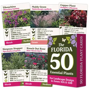 The Florida 50 Essential Plants Card Deck for Landscape Design in Zone 10A & 10B