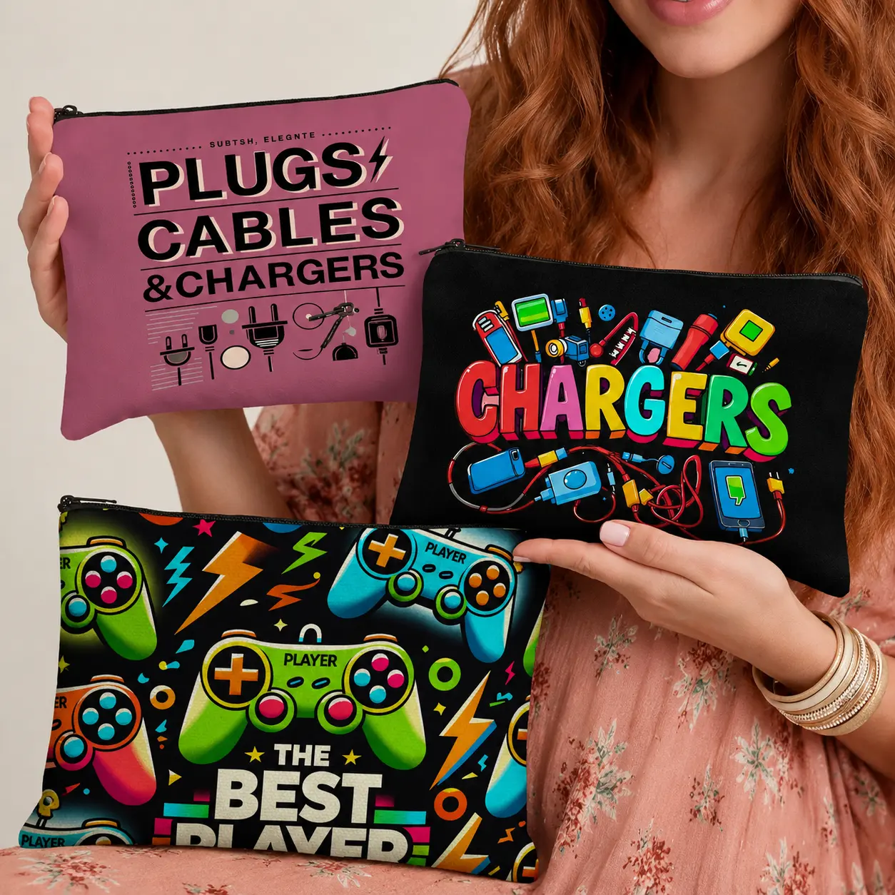 Cable Organizer Bag – Travel Electronics Organizer for Chargers, Cables & Accessories