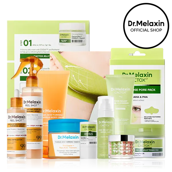 [Dr.Melaxin Live Exclusive Bundle] Oil Control Pore Rescue Set | CACTOX + Kojic Oil Control, Blackhead & Blemish Mark Care Routine | For Blackheads, Clogged Pores & Blemish Marks | Korean Skincare