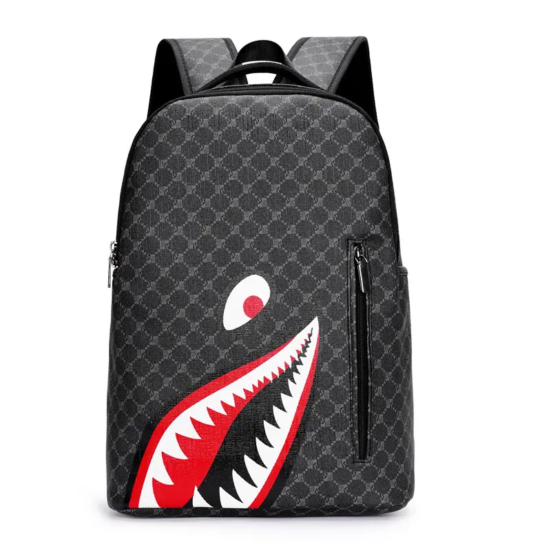 Shark Print Backpack Large Capacity Multifunctional Sprayground Backpack for Outdoor activities, fitness, and commuting to school or work