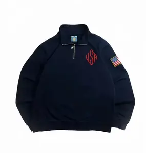 "Epstein" Retro Quarterzip Sweatshirt