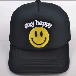 hat stay happy snapback for men stylish hats hat on