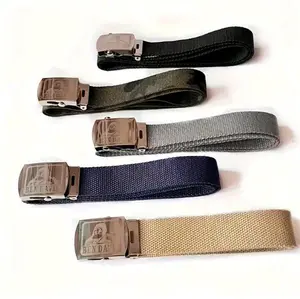 Denim Canvas Belt With Automatic Buckle For Men/Women - Trendy Accessory
