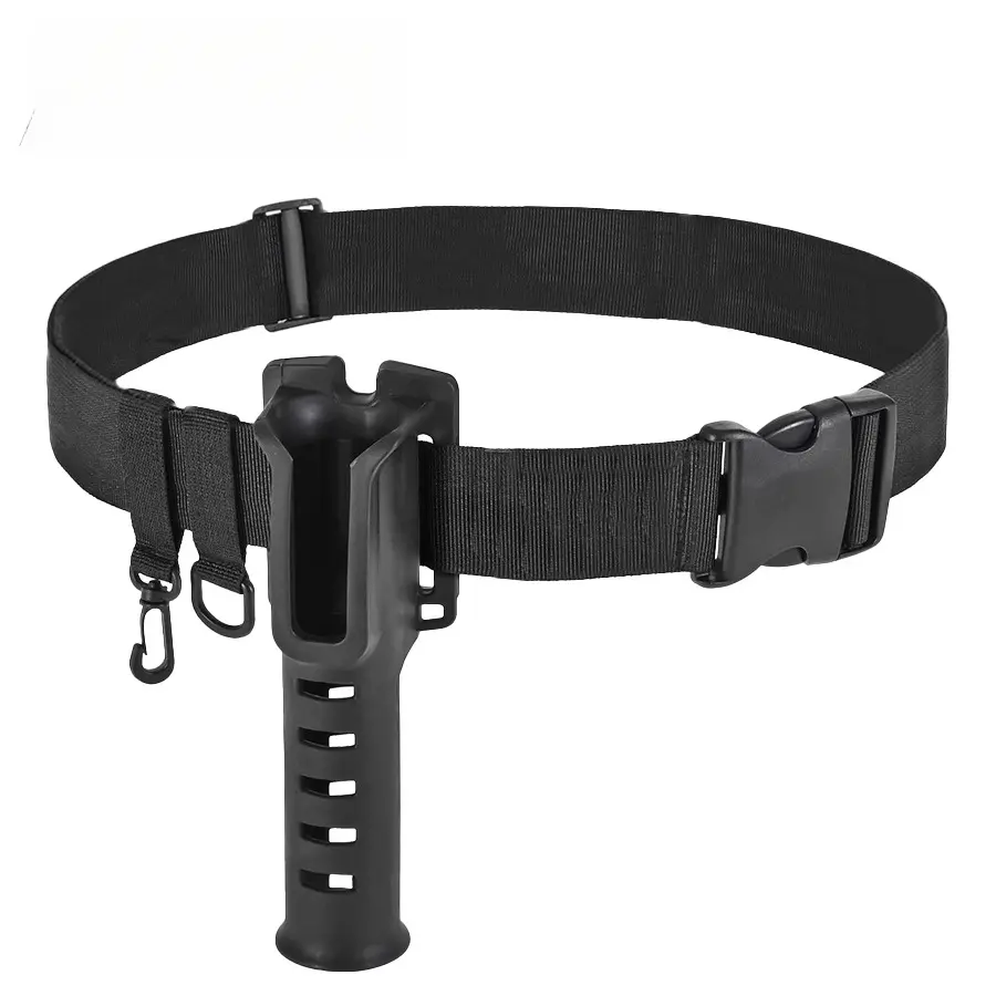 Hands Free Fishing Rod Holder Belt For Anglers Change Lures Take Photos Secure Spinning And Baitcasting Reels