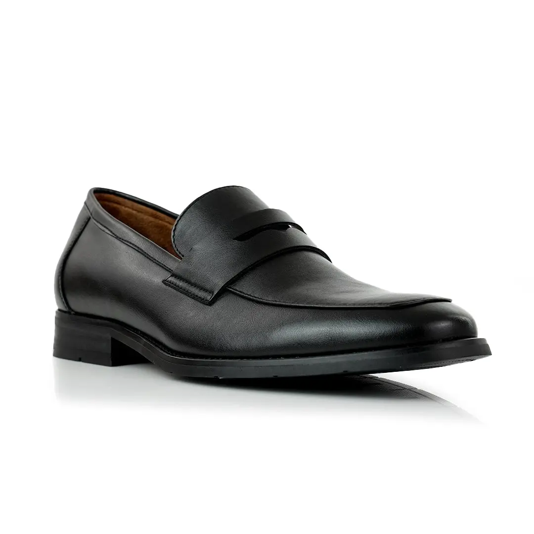 Ferro Aldo Mateo moc-toe wide penny loafers, in Black, Men's Size 6.5 - 13