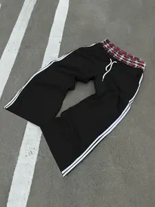 Unisex Striped Solid Color Drawstring Waist Sports Pants, Athleisure Pants, Comfortable Casual Pants for Daily Wear, Breathable Athletic Trousers for All Seasons