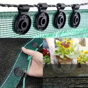 14/52/102 Pcs Heavy Duty Black Plastic Locking Clips, Reusable Windproof Locking Grips for Greenhouse & Awning Fabric, Outdoor Vertical Fixing, Durable Garden Clips - Ideal Gift for Gardeners