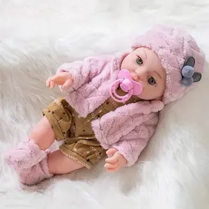 Perfect Gift for Kids, Realistic 12 Inch Silicone Reborn Baby Doll, Vinyl Toy, Soft Plastic Hand Puppet, Birthday Christmas Halloween, Lifelike Newborn Doll, Soft Cuddly Gift