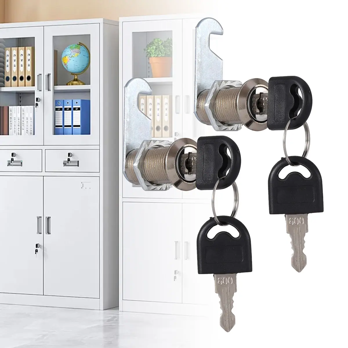 2 Pcs 20mm Waterproof Zinc Alloy Keyed Alike Lever Padlock with 853/914 Keys - Durable Universal Security Lock for Storage Cabinets, Mailboxes, Baby-Proof Drawers (Silver), Lever Lock, Rv Doors
