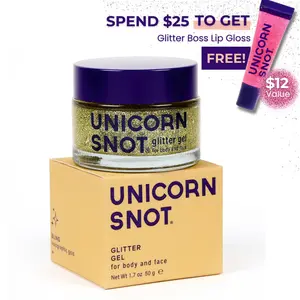 Unicorn Snot Face & Body Bio Glitter Gel – Holographic Cosmetic-Grade, Plant-Based Glitter, Lightweight, Vegan, 1.7 oz