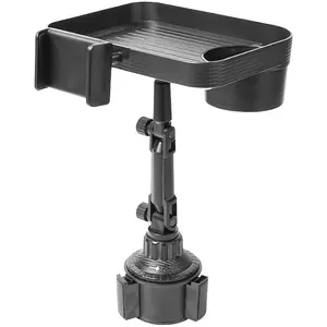 360° Rotating Car Cup Holder Extender, Detachable Food Tray and Phone Stand, Car Mount, Durable Abs Material, Suitable for Cars and Trucks