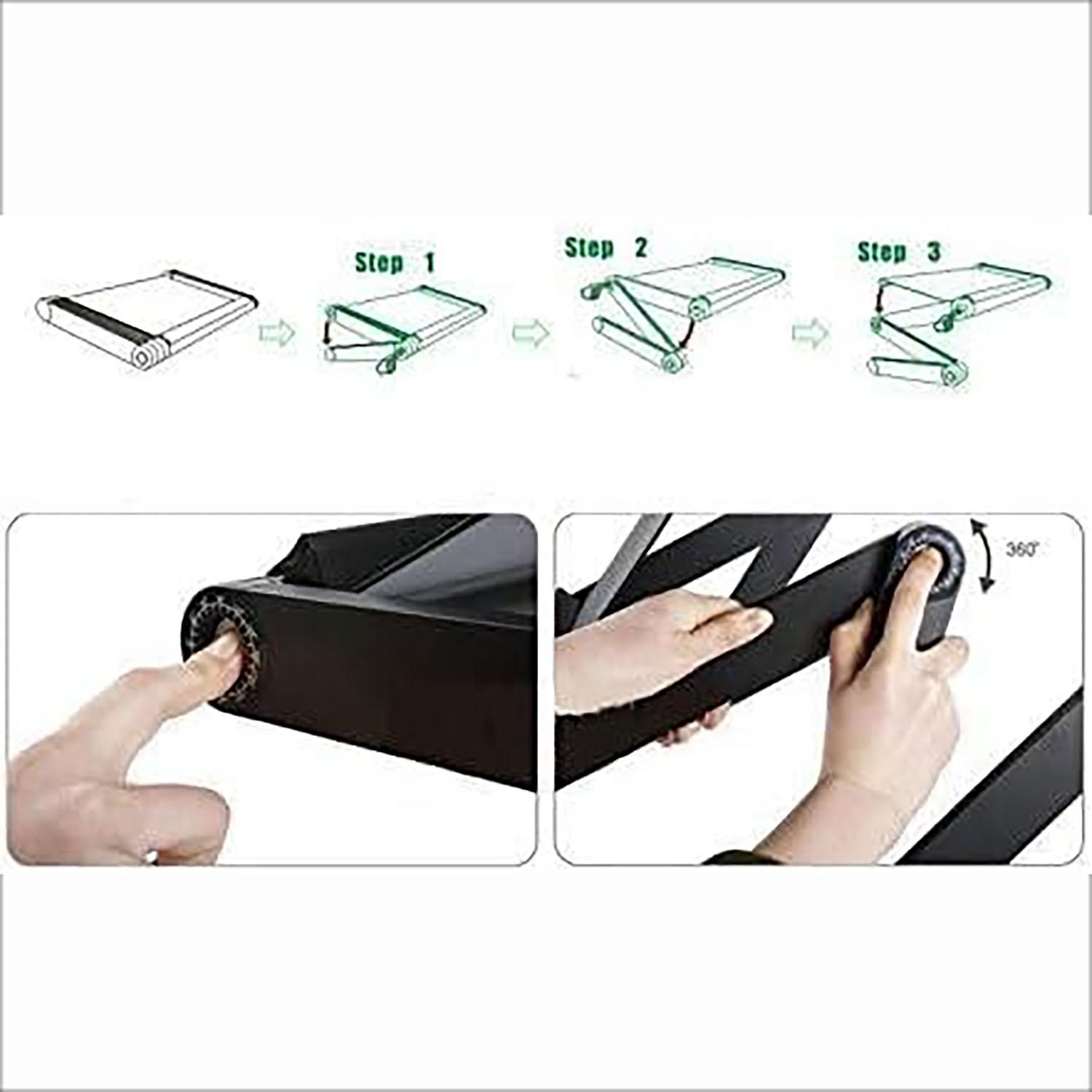 Adjustable Laptop Computer Lap Desk 360° Portable Multifunctional Foldable PC Notebook Desk