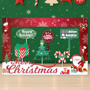 New Christmas Po Frame Merry Christmas Decoration for Home 2025 Santa Claus Po Booth Xmas Ornament Navidad Natal New Year 2026 Gifts