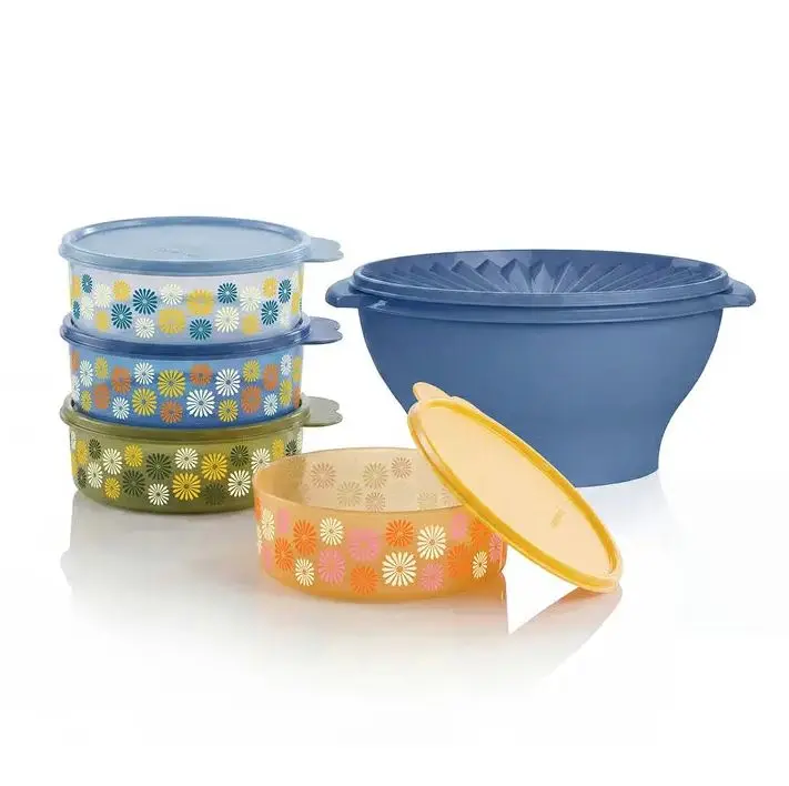 Tupperware 80th Anniversary Salad Set  Serving Bowls  5‑Piece Set