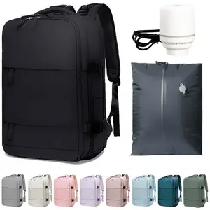 Vacuum Backpack Travel with Electric Pump Detachable Compression  Liner Vacpack System Storage Carry on Work Laptop Business Waterproof Backpack her  pack Embroidered Oxford Cloth school fashionable polyester multi-functional travel backpack Backpack with