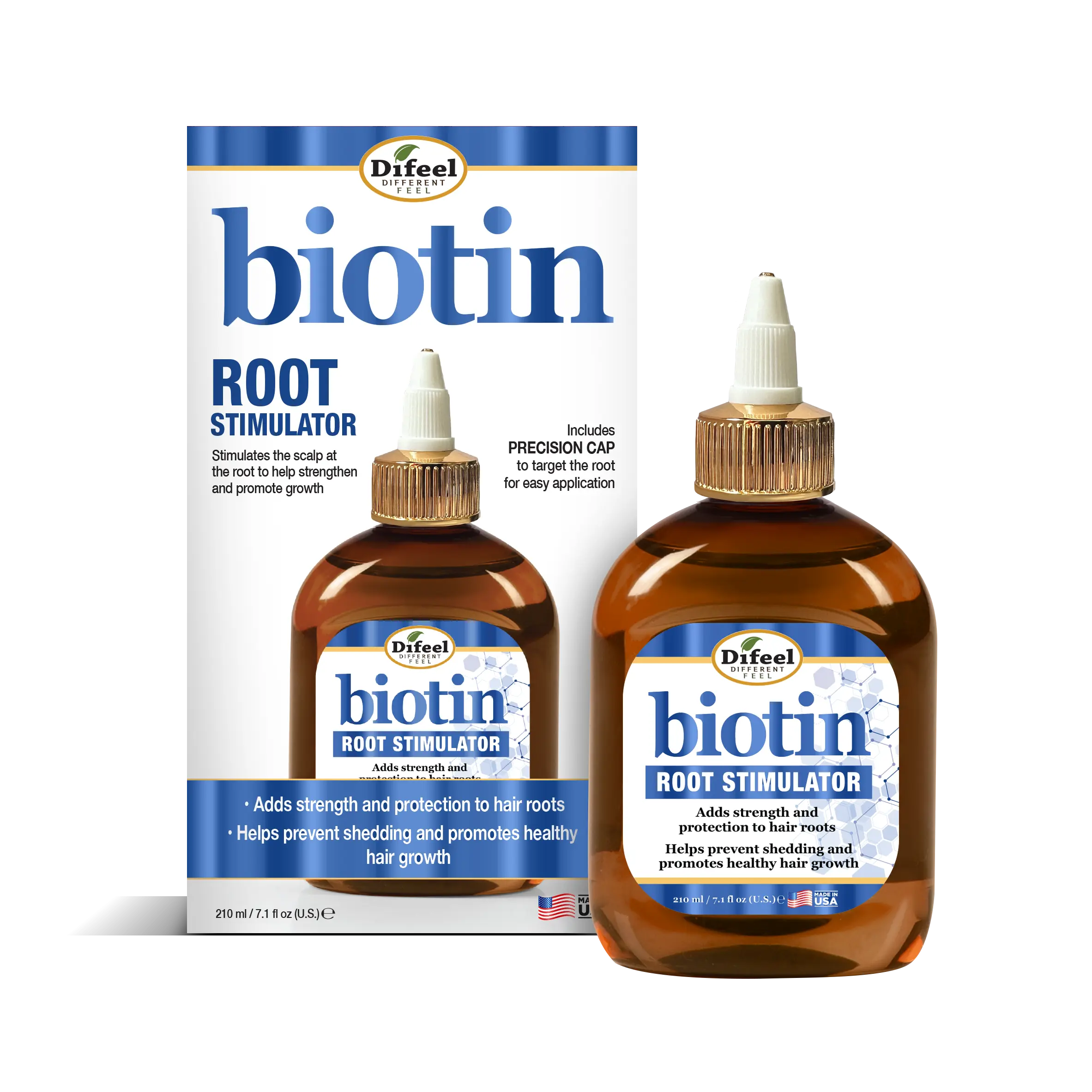 Difeel Biotin Root Stimulator 7.1 Ounce - Leave in Root Treatment for Strengthening & Growth