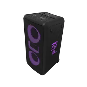 Klipsch Miami Music City Party Speaker - Five Light Show Settings, 18 Hour Battery Life, IPX4 Rated, Pole mountable, Trolley Wheels and Retractable Handle