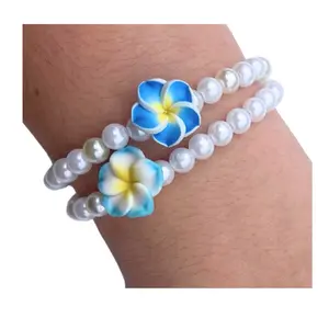 Aloha Flower Pearl Bracelet for Women - Fashion Accessory