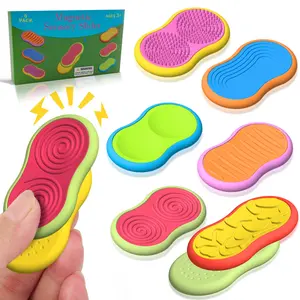 Children Sensory Stress Relief Fidget Magnetic Toy Set, 6-Piece Color Box, Silicone Magnetic Sliding Blocks, Autism Adhd Anxiety Relief, Office Desk Gift, Stress Relief Fidgeting, Sensory Stress Reliever