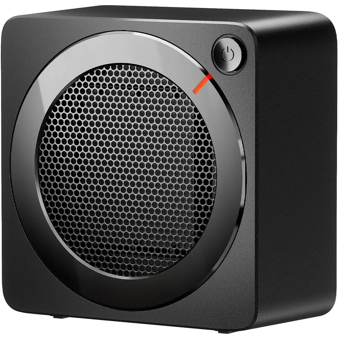 Mini Space Heater, Lightweight PTC Ceramic Fast Heating 500W Energy Efficient for Indoor Use, Overheating & 45? Tip-Over Protection, Portable Desk Electric Heaters for Office Home Black