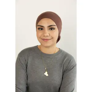 Jersey Under Scarf Tube Cap - Chocolate Brown