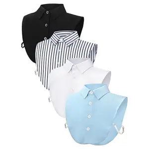 4PCS Fake Collar Detachable Dickey Collar Faux False Collar Blouse Half Shirt Collars Tops for Women Daily Graduation