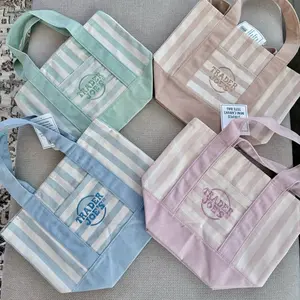 Trader Joe's Striped Canvas Mini Tote Set of 4 Summer 2026 Collection