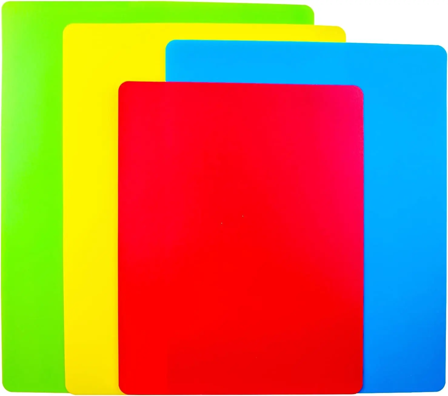 [New Deal] 4-Piece Flexible Chopping Board Mats, Lightweight Multi-Use Kitchenware for Meat and Vegetables, Dishwasher-Safe Kitchen Utensils