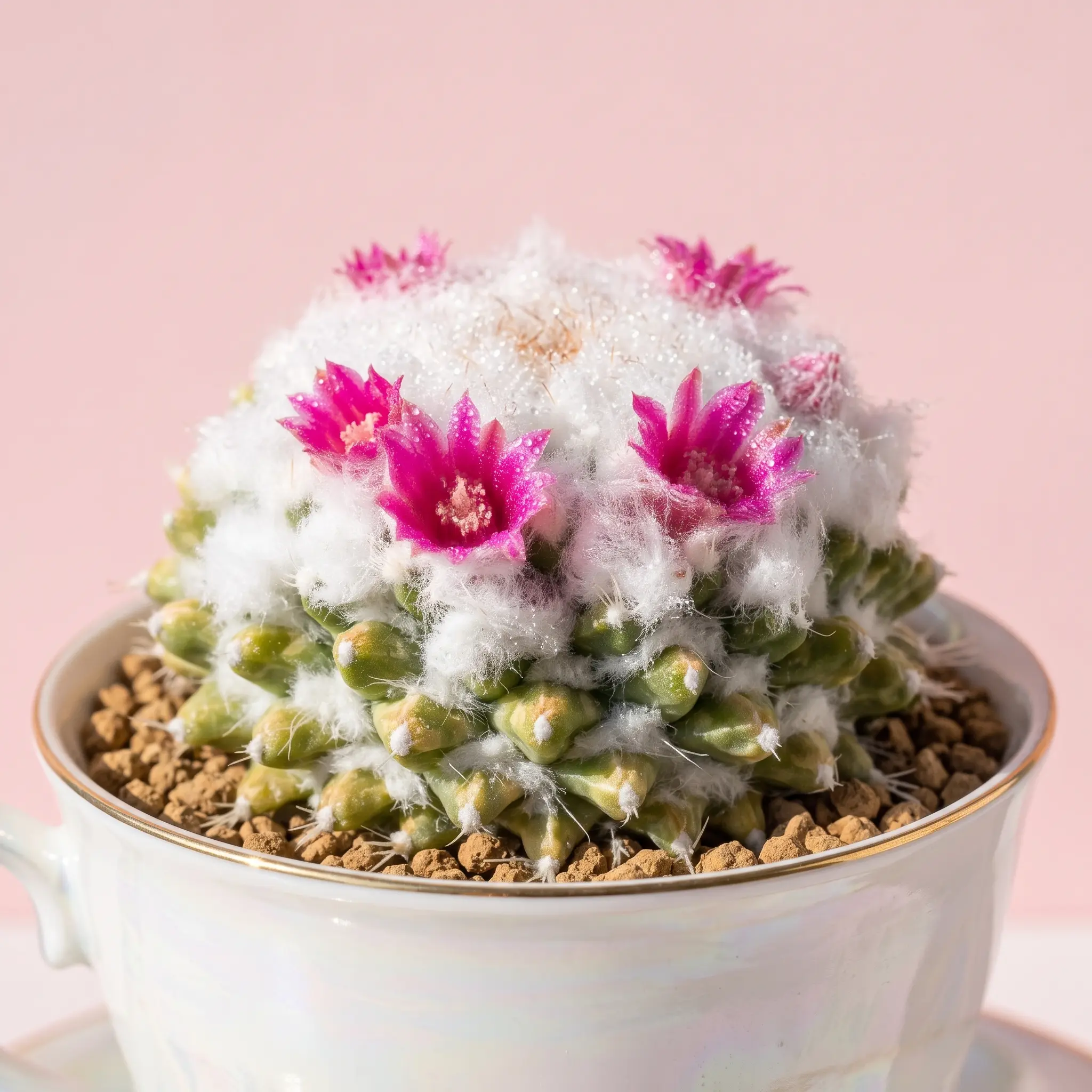 Snowball Cactus Plant - Bare Root, Compact Form, Desert Look Succulent for Cactus Collectors, Easy-Care for Partial Sun Indoor-Outdoor Gardens