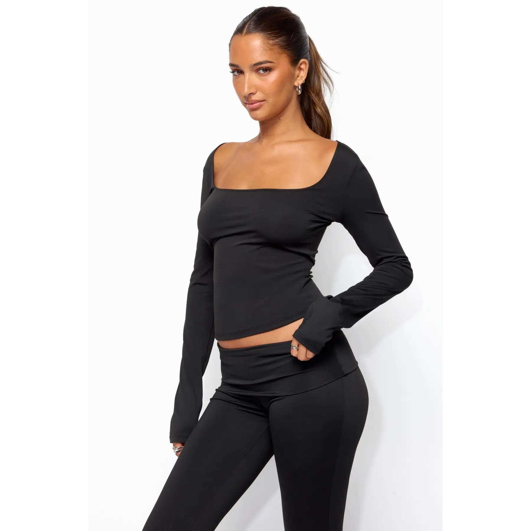 Hayden Square Neck Long Sleeve Top