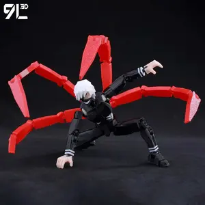 9L 3D Articulated Action Figure - Kaneki Ken From Tokyo Ghoul Lucky Dummy 13 Collectible One-Eyed Ghoul Ver Desktop Display Toys
