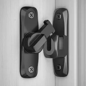 1PC 90 Degree Barn Door Lock Sliding Door Latch Theft Resistant Window Hardware Sturdy Lock Security Lock Double Safety Latch for Apartments Hotels Home High Security Ideal for Homeowners Renters Family Safety Protection