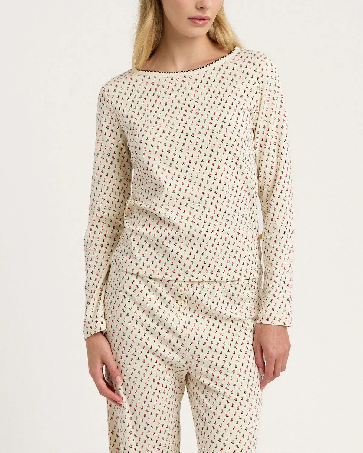 Ellie Pj Set in Baby Buds