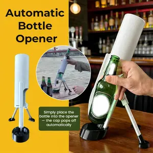 Zero Effort Hands-Free Bottle Opener – Automatic Push Down Beer Opener Tool, Portable Easy Open Kitchen & Bar Gadget