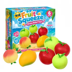 6-Piece Set Box Malt Sugar Stress Relief Fidget Toys, Sensory Bundle, Creative Slow-Return Squishy, Party Gift, 6 Different Styles