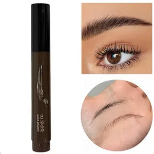 1 piece, Eyebrow makeup products, quick drying waterproof eyebrow pencil, multi fork brush head design, one stroke outlines the eyebrow thread, accurately fills the hairline, long-lasting color rendering, anti smudging, hair flow