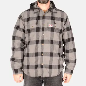 BEN DAVIS FLANNEL JACKET Menswear Cotton Coats Pockets Tops Man